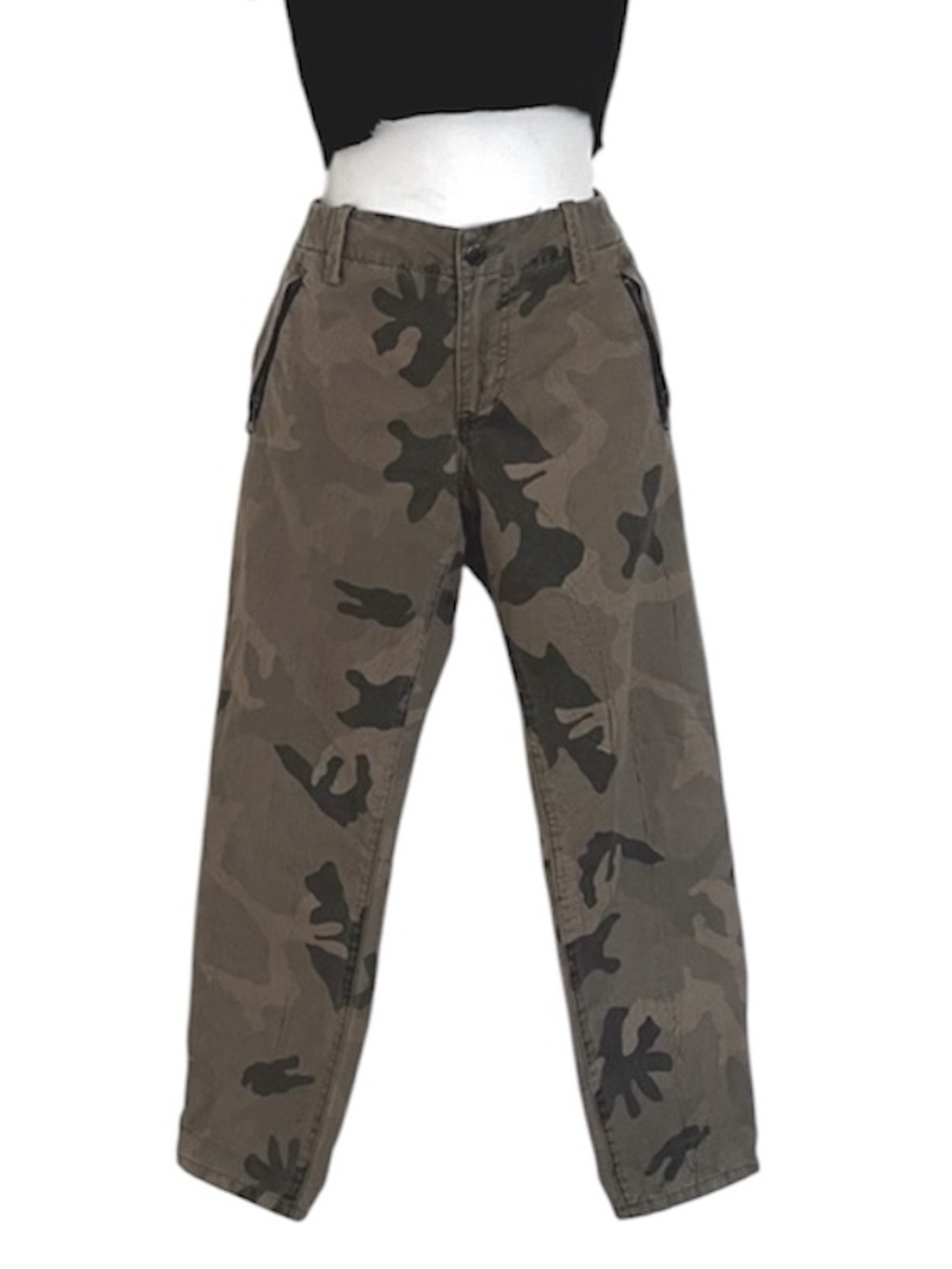 Joe’s Jeans Womens Camouflage Low rise Cargo Pants Cropped Skinny Jeans Sz 24